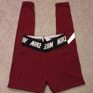Red nike leggings